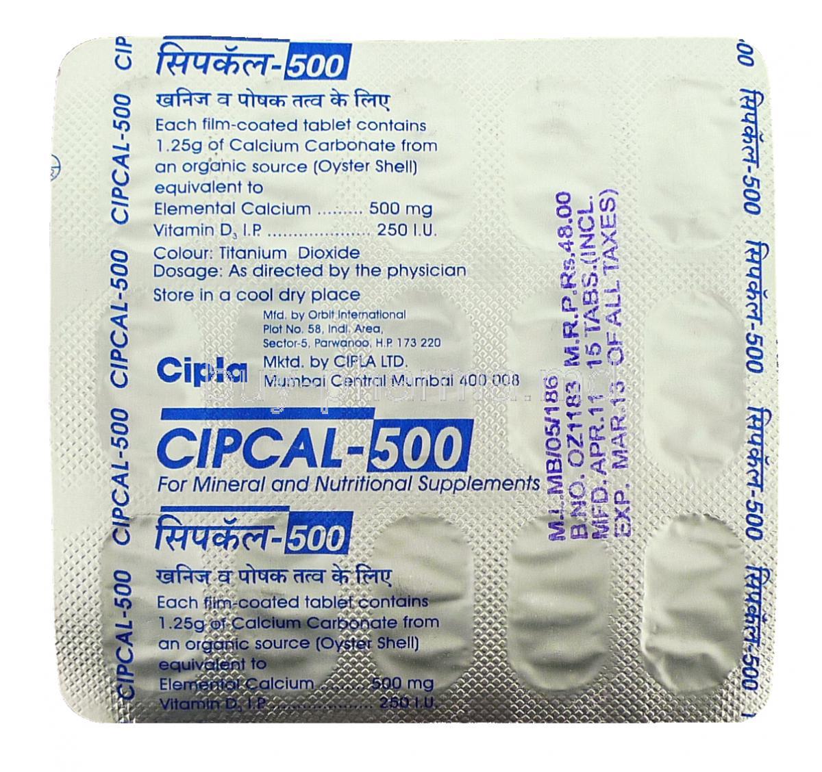 Cipcal, Calcium / Vitamin D3