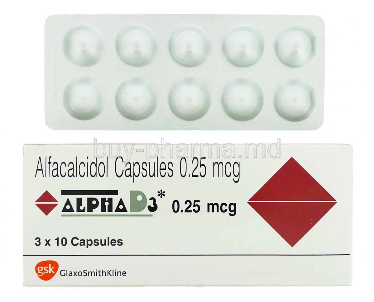 Alpha D3, Alfacalcidol 0.25 mcg