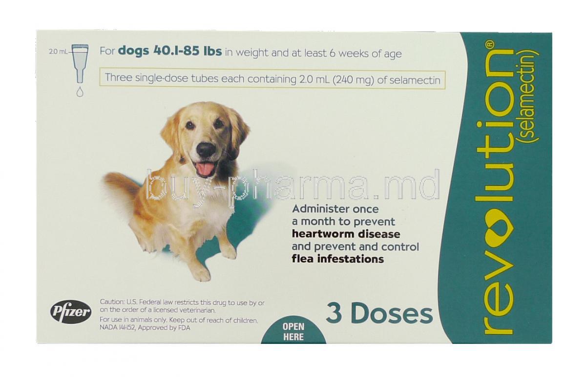 Revolution  240mg / 2.0 ml Spot on for Large Dog (40.1-85 lbs)