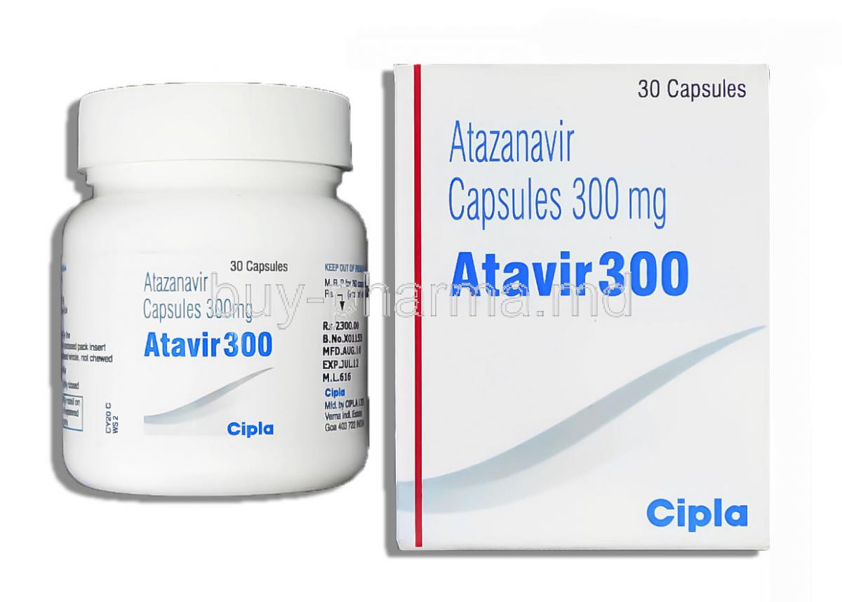 Atavir, Generic Reyataz, Atazanavir  300 mg