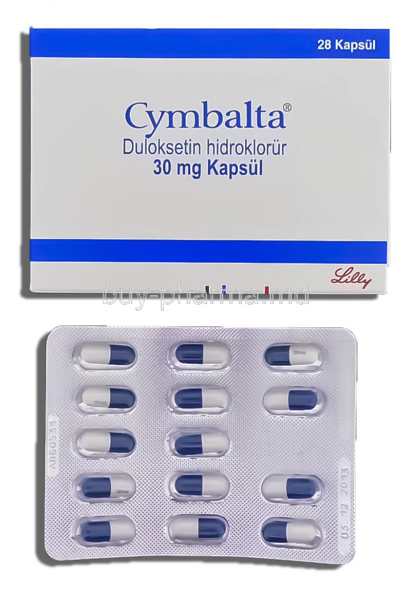 Cymbalta, Duloxetine  30 mg (Turkey)