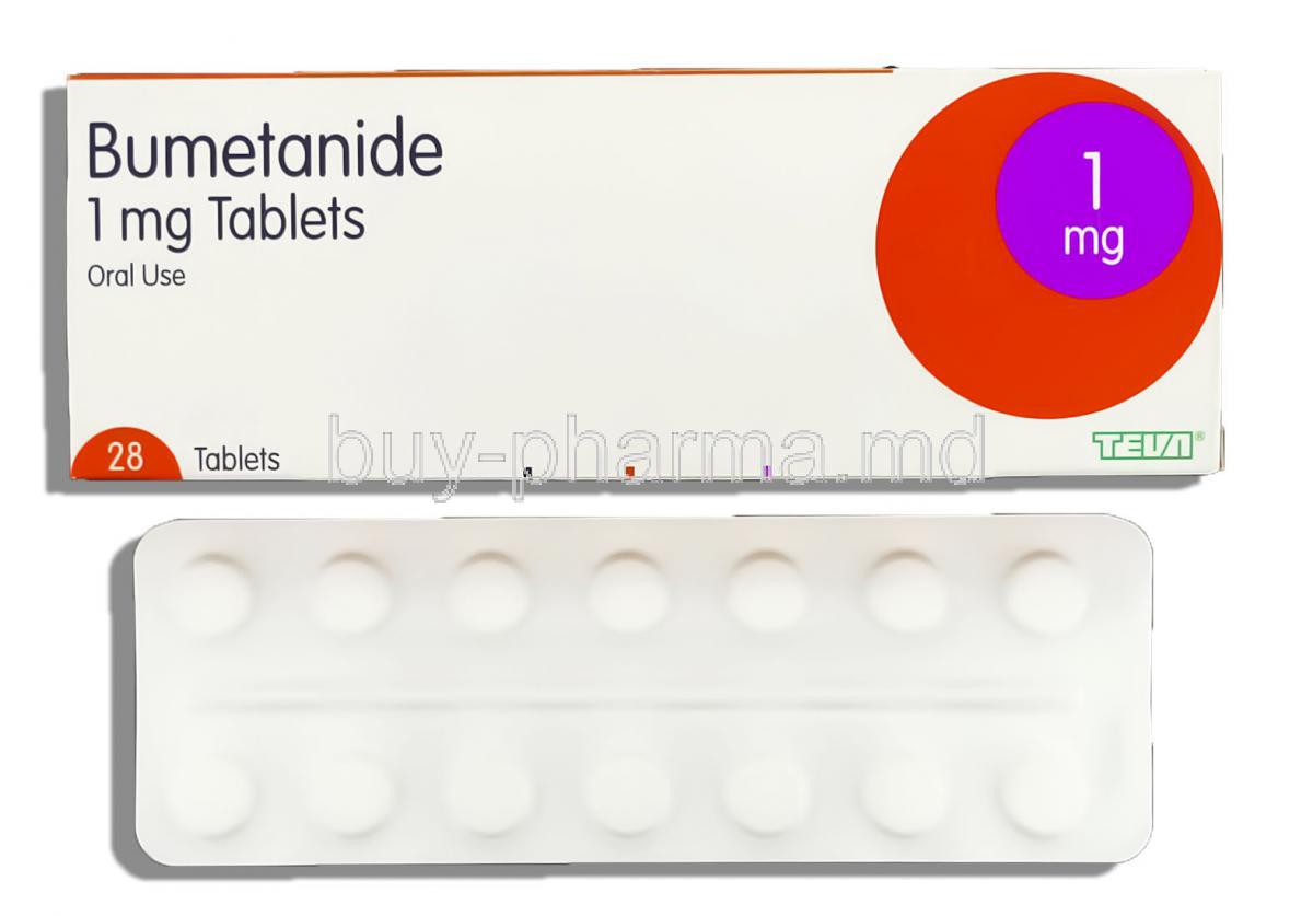 Generic Bumex, Burinex, Bumetanide 1 mg