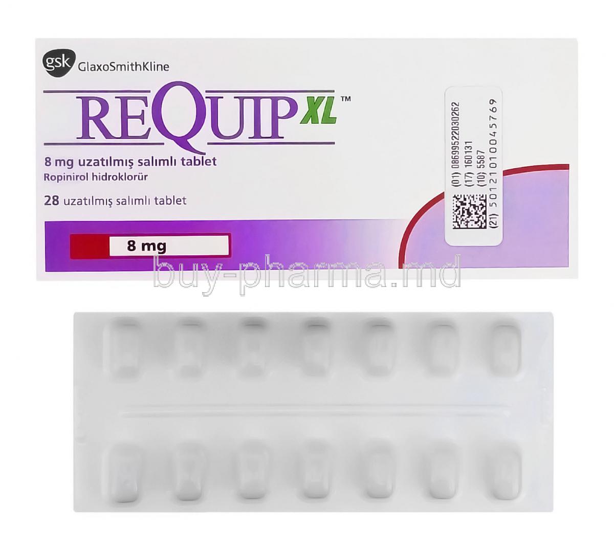 Requip XL, Ropinirole 8mg
