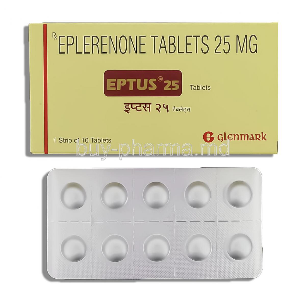 Eptus, Generic Inspra, Eplerenone 25 mg
