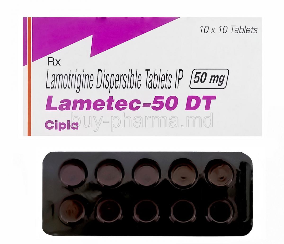 Lametec-50 DT, Generic Lamictal, Lamotrigine 50mg