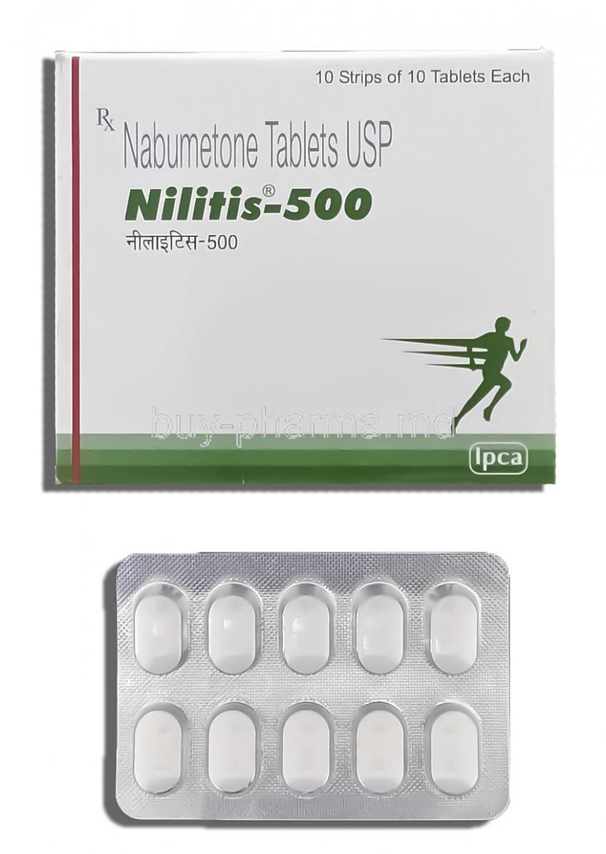 Nilitis, Generic  Relafen, Nabumetone 500 mg