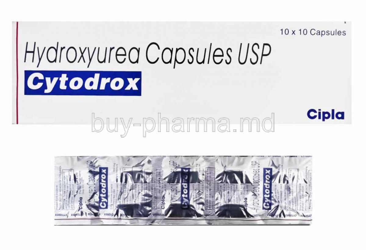 Cytodrox, Hydroxyurea box and tablets