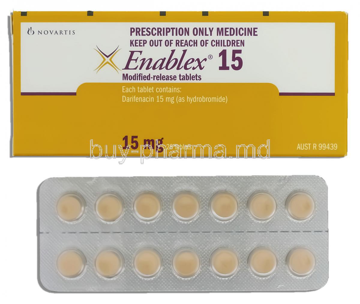 Enablex, Darifenacin 15 mg