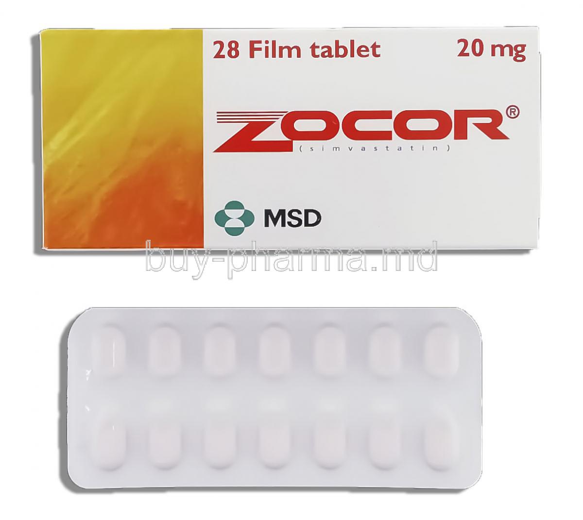 what is zocor 20 mg used for