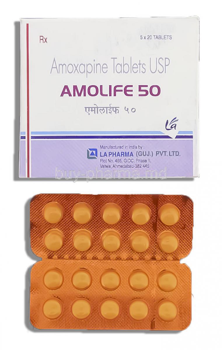 Amolife, Generic Asendin. Amoxapine 50 mg