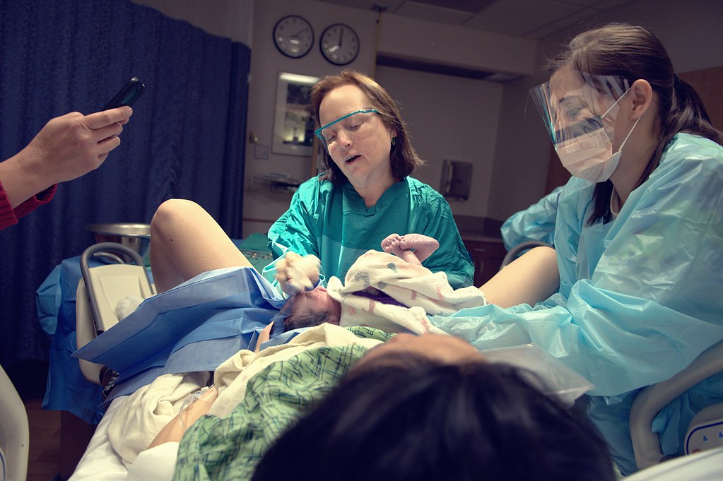 delivery of baby at hospital