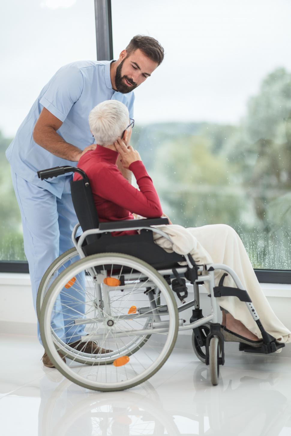 patient in wheelchair 