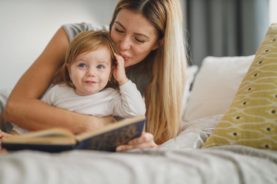 mother and child reading books