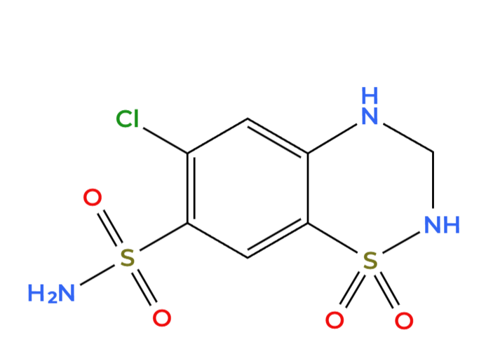 Hydrochlorothiazide chemical structure