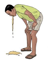 vomiting man