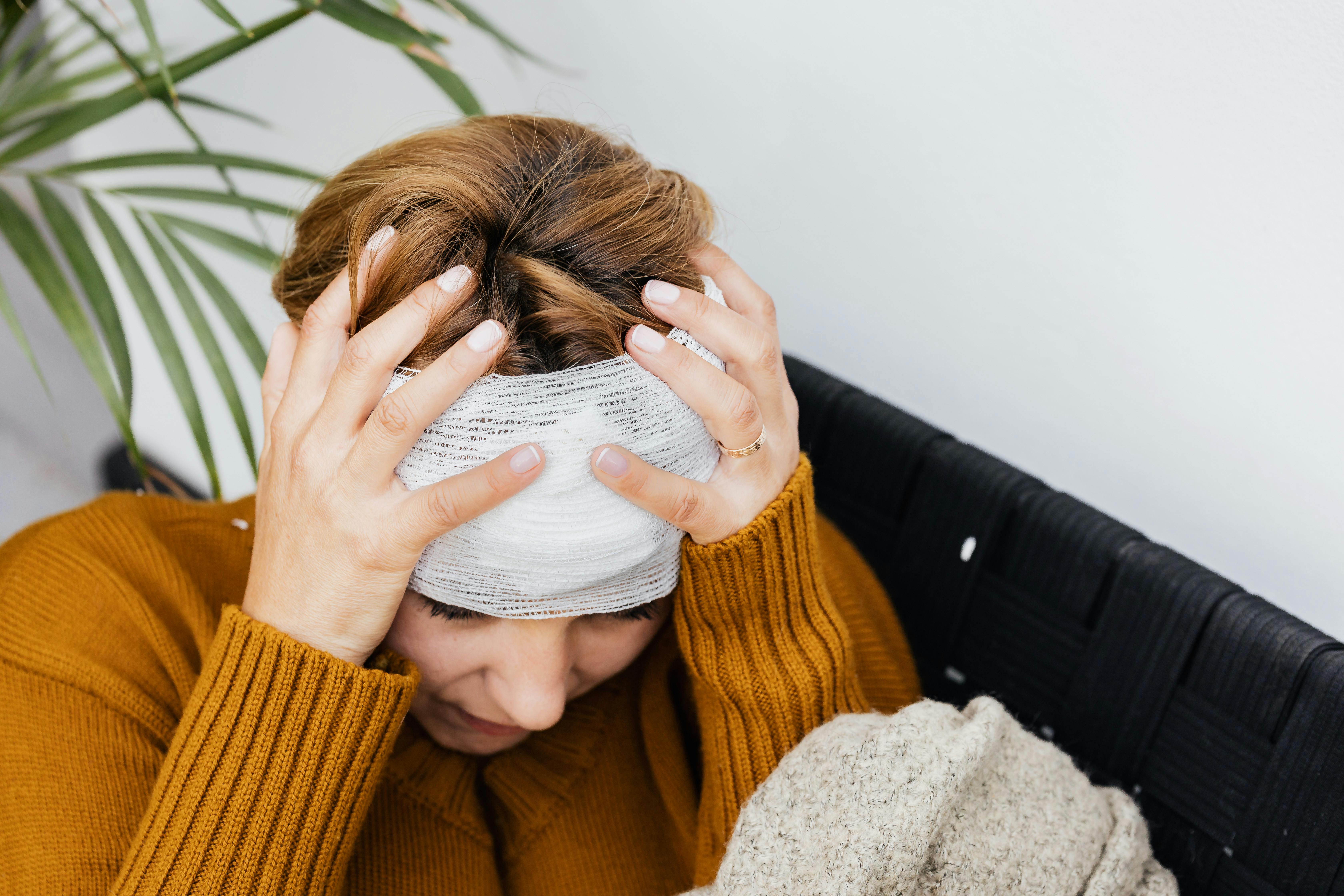woman with headache