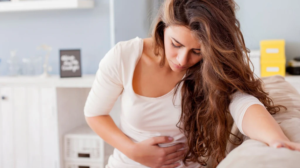 woman with nausea
