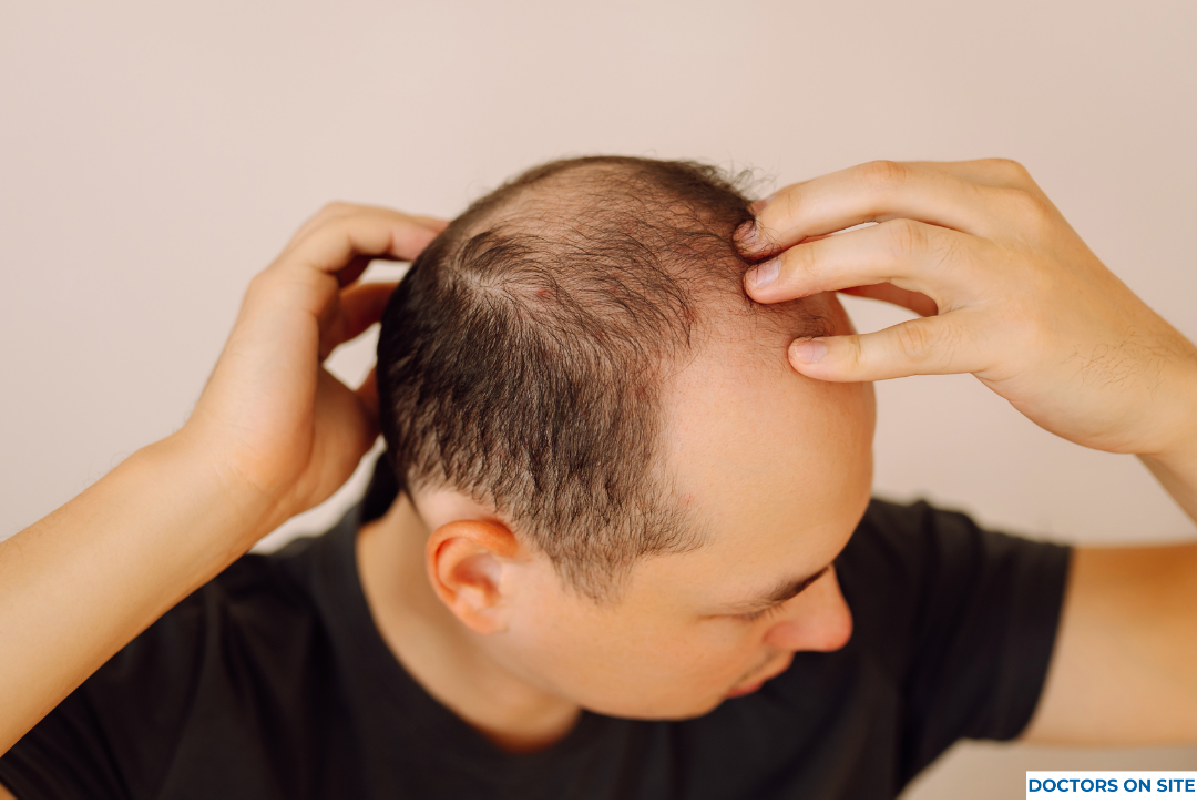Man scratching his scalp