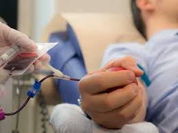patient donating blood
