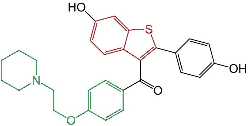 Chemical structure of Raloxifene